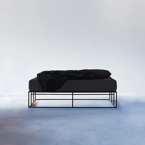 Modern, solid, timeless, handmade, Bauhaus style, exclusive design IRON bed frame
