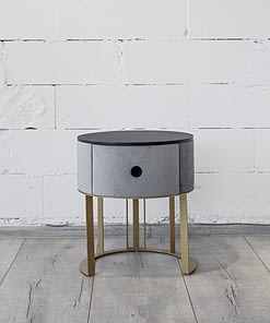 Modern, solid, timeless, handmade, exclusive design IRON bedside table Circle