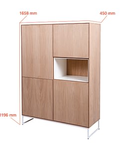 Modern, solid, timeless, exclusive design ARA highboard type 2
