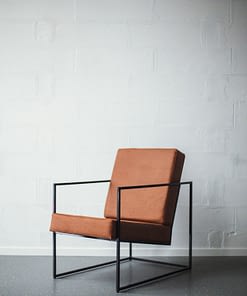 Modern, solid, timeless, handmade, Bauhaus style, exclusive design IRON armchair