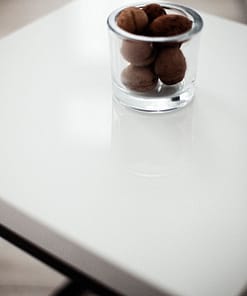 Modern, solid, timeless, handmade, Bauhaus style, exclusive design IRON bedside table square