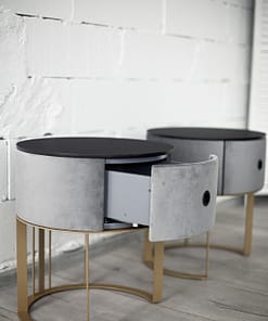 bedside table circle staliukai prie lovos